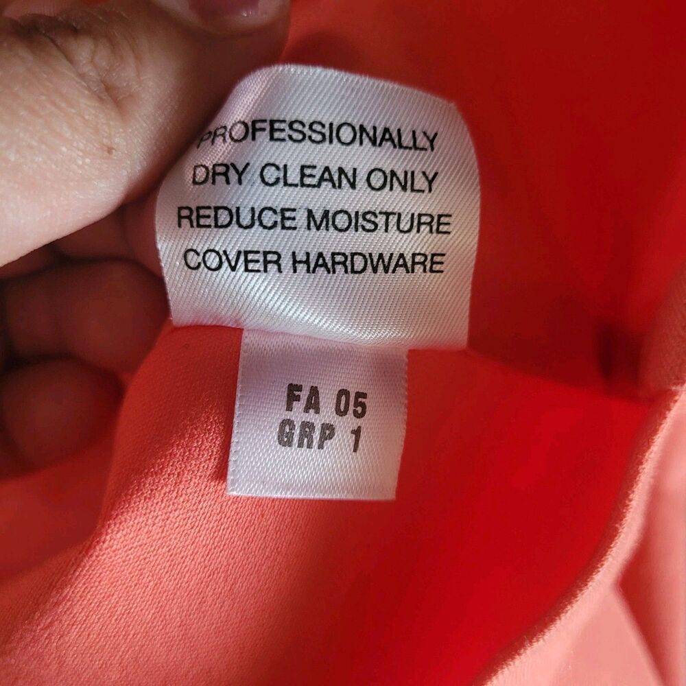 ST. JOHN SPORT MARIE GRAY Womens Orange Zip Up Jacket Blazer size Large Pockets - Picture 7 of 10